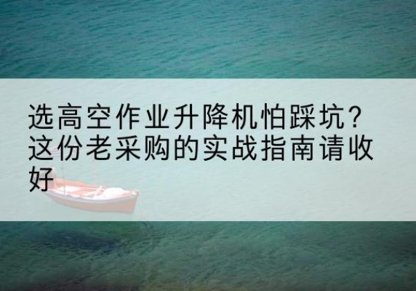 招远高空作业升降机厂家推荐-选高空作业升降机怕踩坑？这份老采购的实战指南请收好